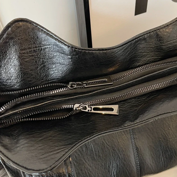 Damen Stilvolles Schultertasche mit Reißverschluss