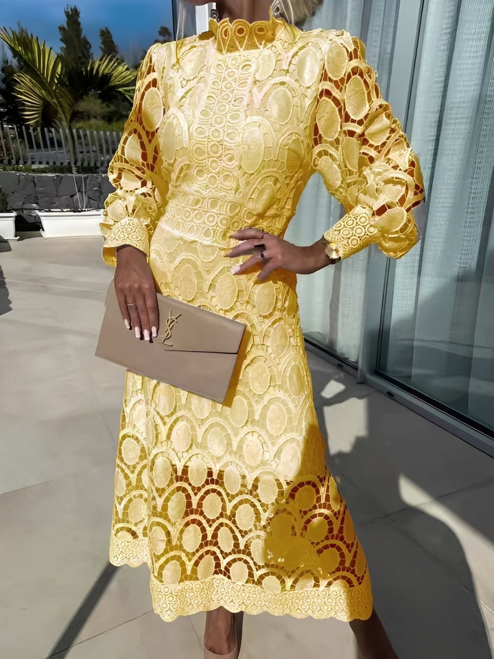 Madeline - Stilvolles Langarm-Maxikleid für Damen