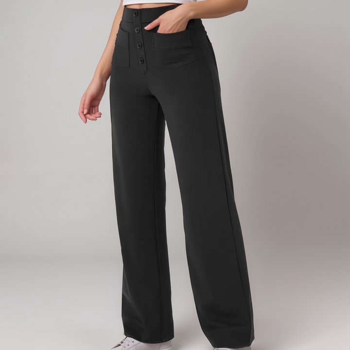 Damen Hose mit hoher Taille und figurformender Passform