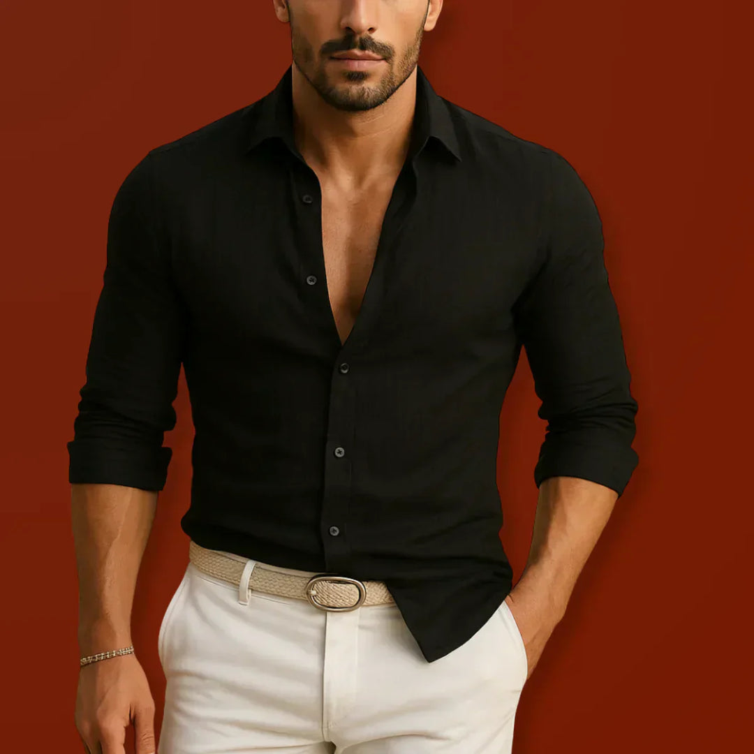 Karl – Classic Linen Shirt for Men - Image 10