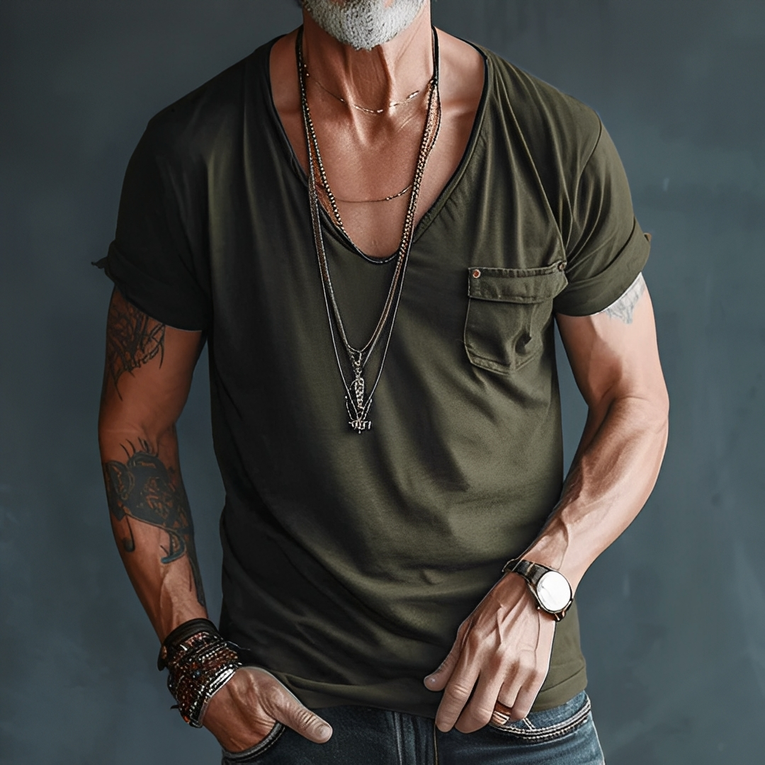 Jelou - Herren-Sommer-T-Shirt im lässigen Stil