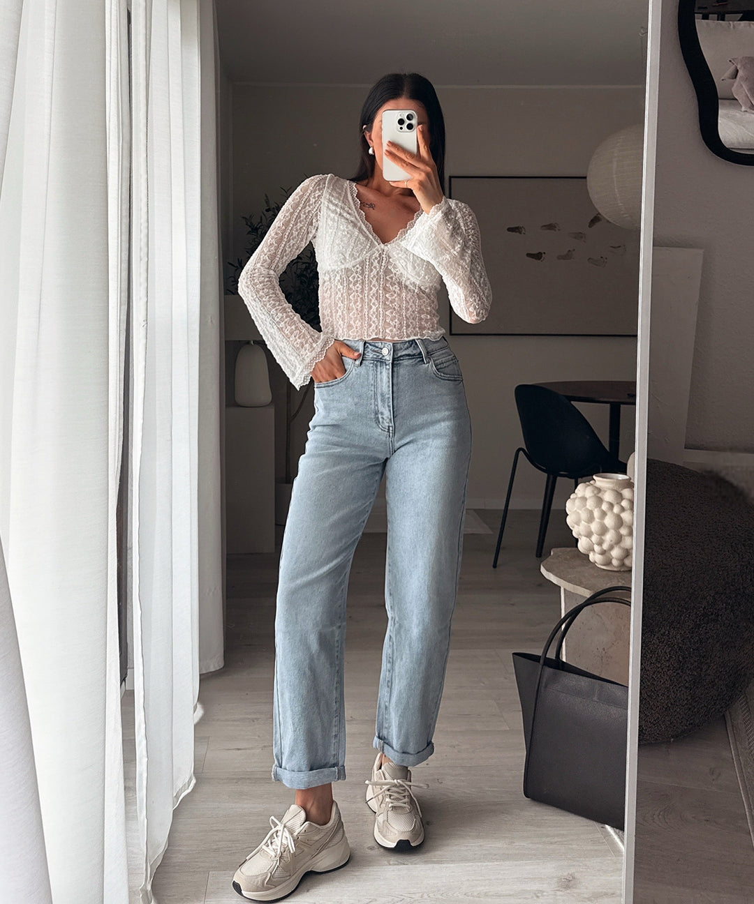 Stretch Mom Jeans Leava Blau Ladypolitan ♡