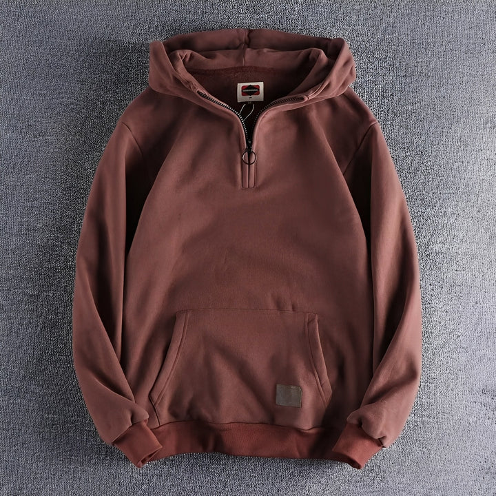 Tommy - Retro-Hoodie mit dickem Reißverschluss für Herren