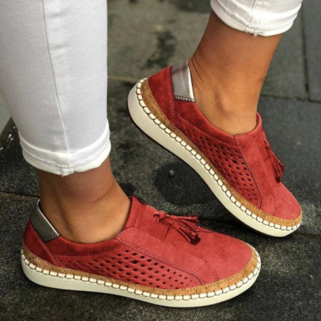 Karin | Damen Perforierte Slip-On Casual Sneakers