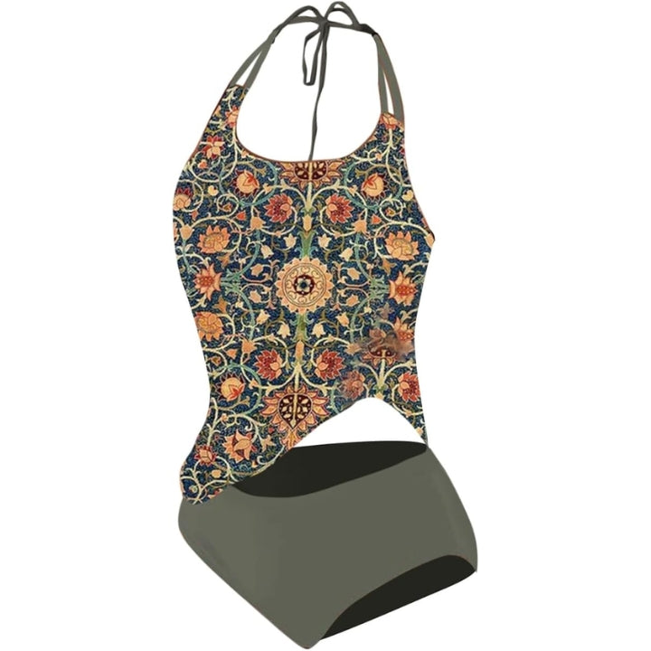 Schnelltrocknende Tankini Set Damen zweiteilig gemustert