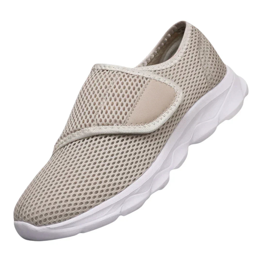 Damenschuhe für Diabetiker, breite Passform, Klettverschluss