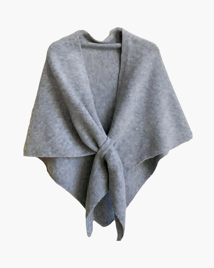 Überwurf Poncho aus Wolle mit Bindung vorne