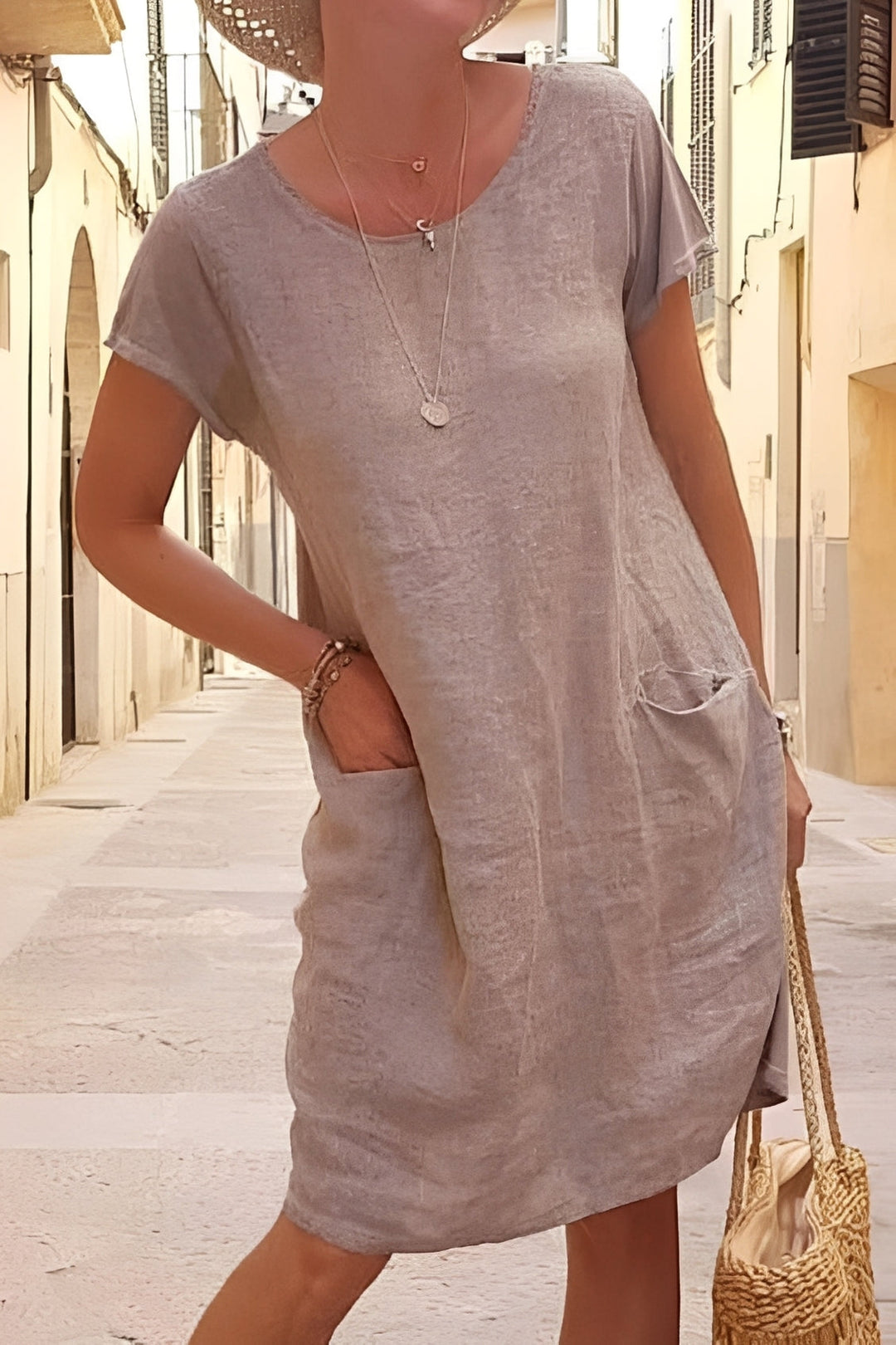 Gabrielle - Lockeres Kurzarmkleid für Damen