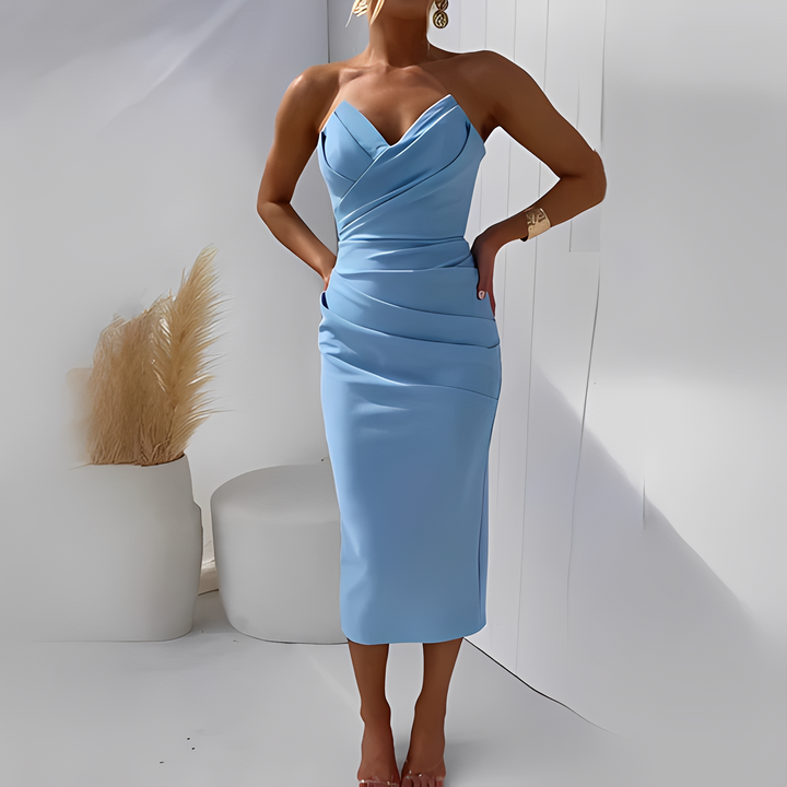 Wanda - Elegantes schulterfreies Kleid für Frauen