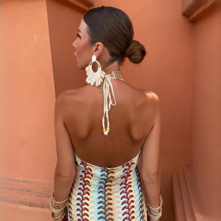 Fionna - Elegantes Kleid mit V-Ausschnitt für Frauen
