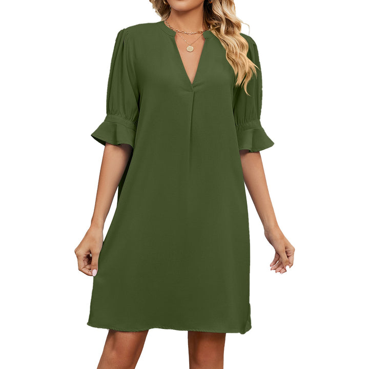 Catherine - Lockeres Kleid mit V-Ausschnitt für Damen