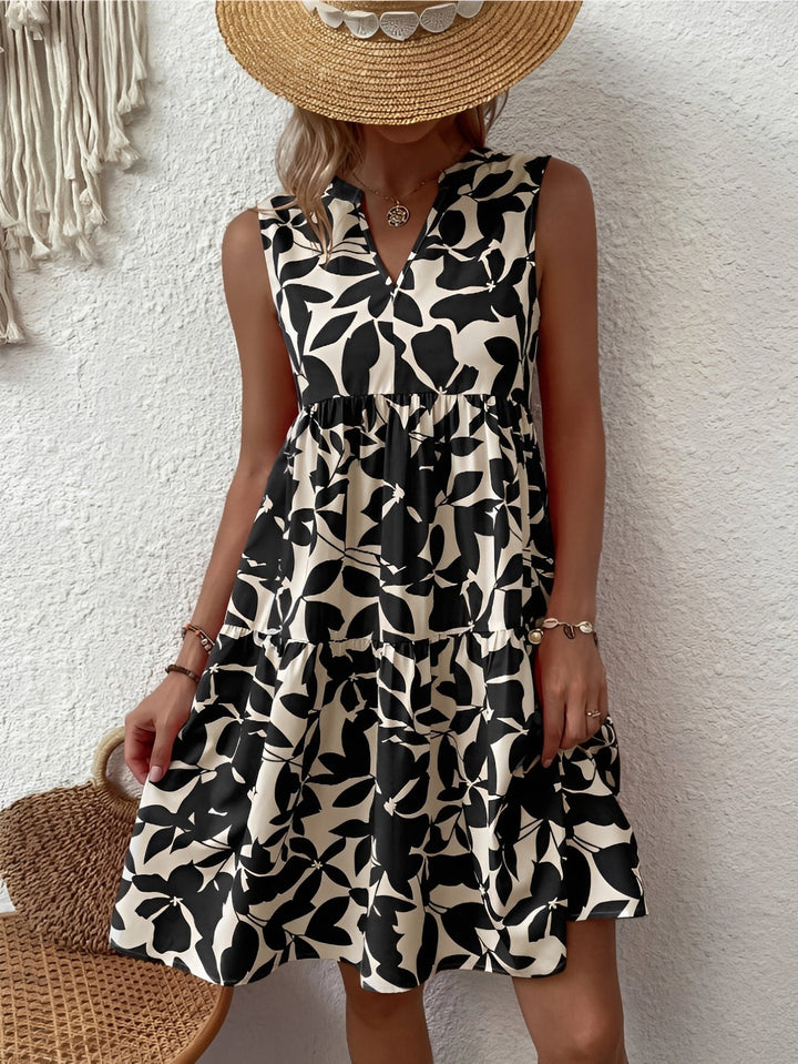 Tianna - Stilvolles Kleid mit V-Ausschnitt und Print für Damen