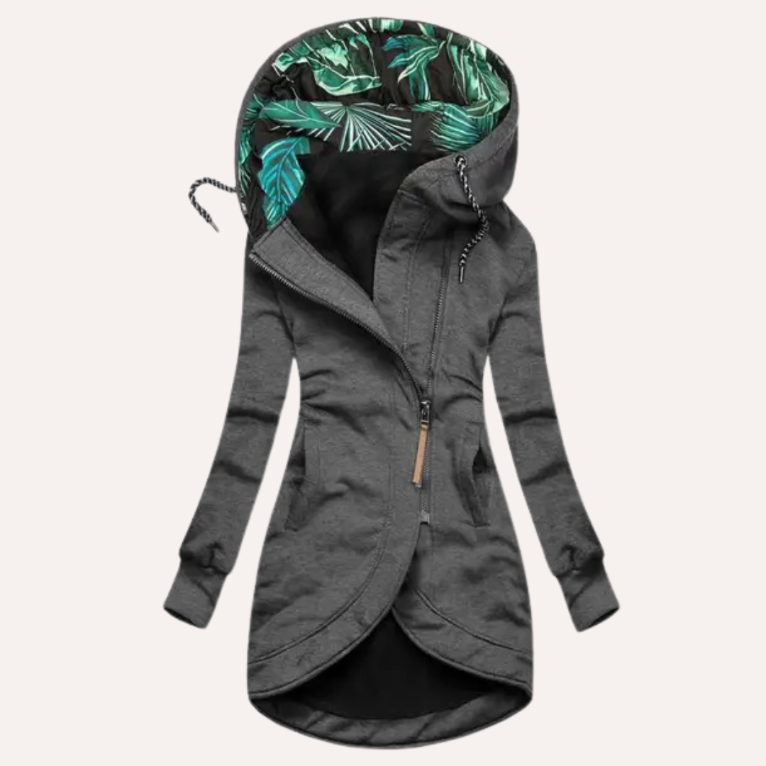 Greta | Damen Lässiger Hoodie mit gemusterter Kapuze