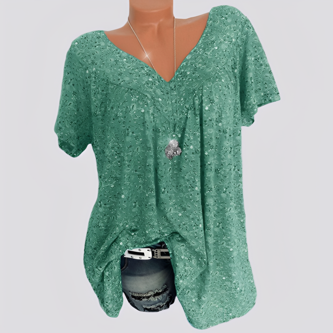 Claudia - Stilvolle, locker sitzende Bluse mit Blumenmuster für Damen