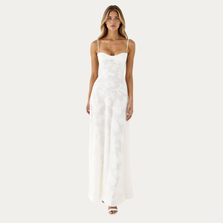 Michaela | Damen Hochzeitsgast Slip Maxikleid