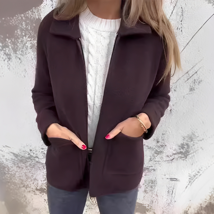 Abby - Eleganter und warmer Damenmantel mit Taschen