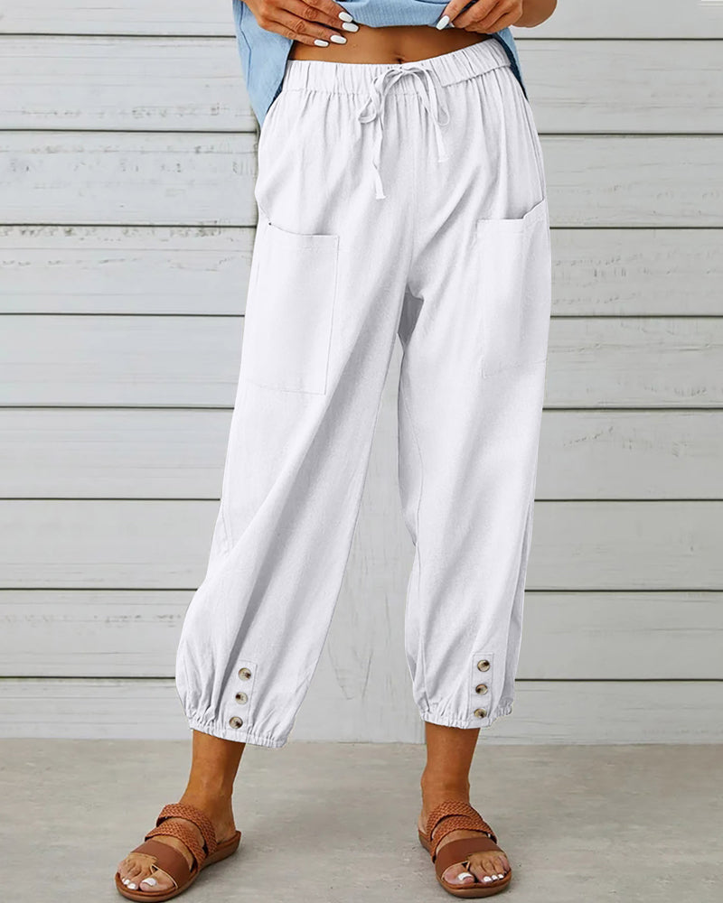 Damen Sommer Cargo Hose