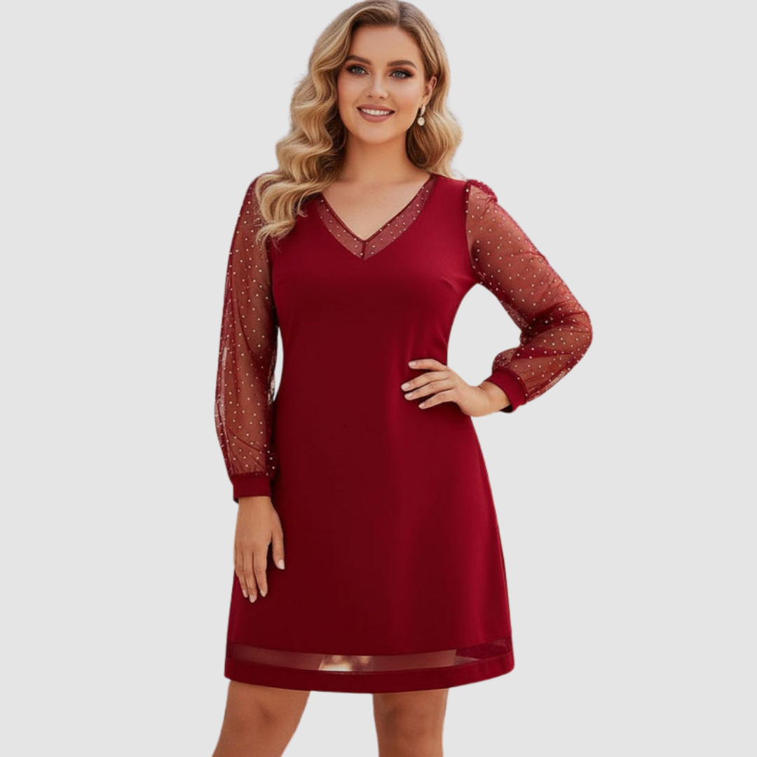 Ophelia – Elegantes Abendkleid mit Ärmeln