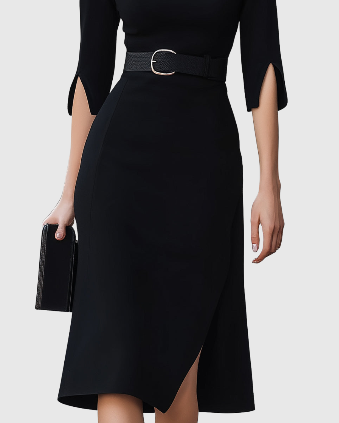 Sachiko - Minimalistische Midi-Robe