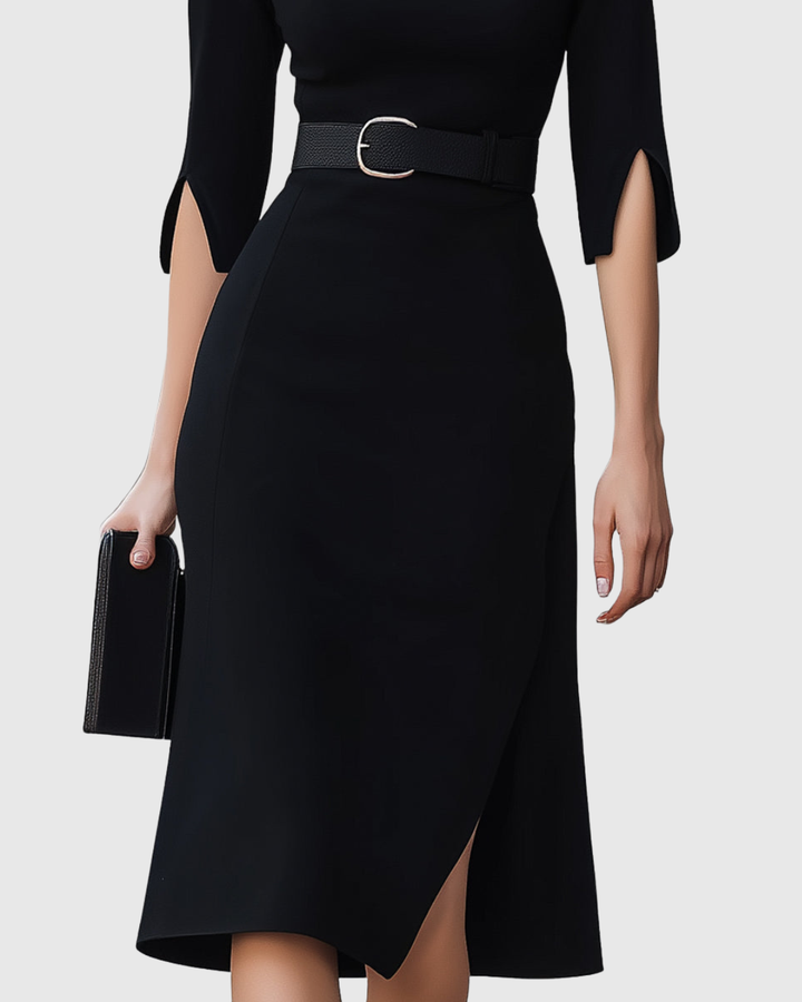 Sachiko - Minimalistische Midi-Robe