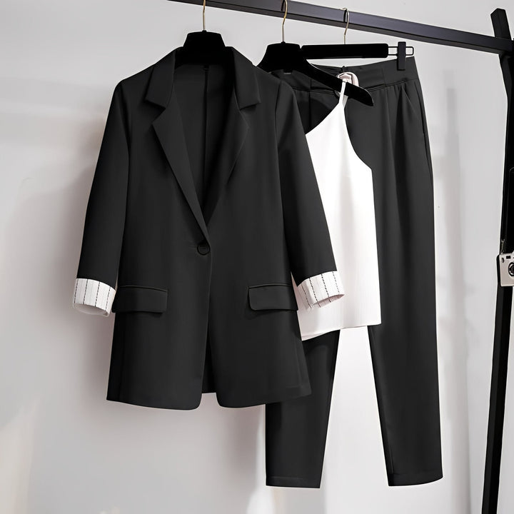 Paula - stilvolles Dreiteiler-Blazer-Set für Damen