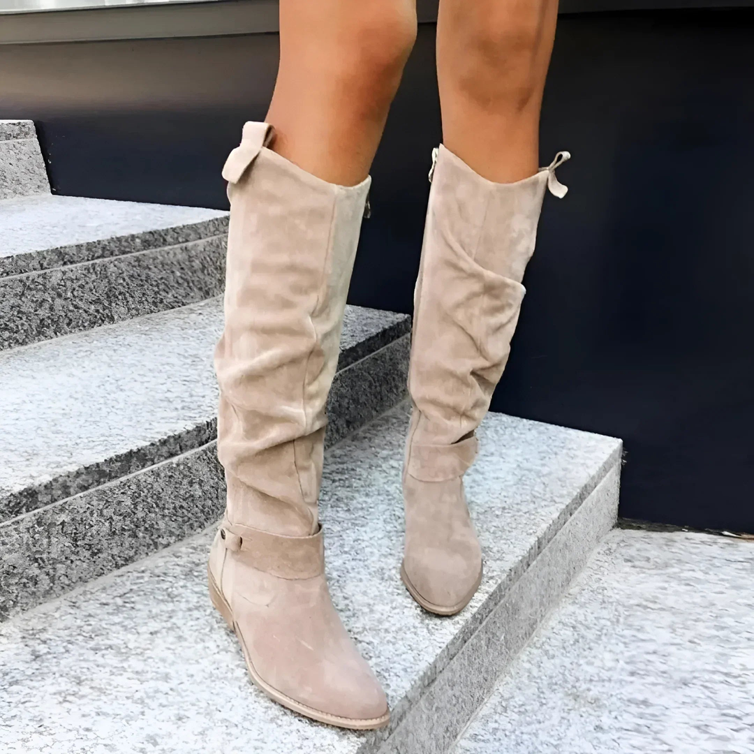 Madeleine™ Kniehohe Wildleder-Stiefel | Elegante Damen Stiefel