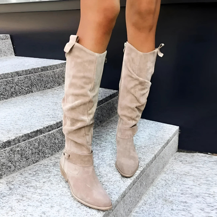 Madeleine™ Kniehohe Wildleder-Stiefel | Elegante Damen Stiefel
