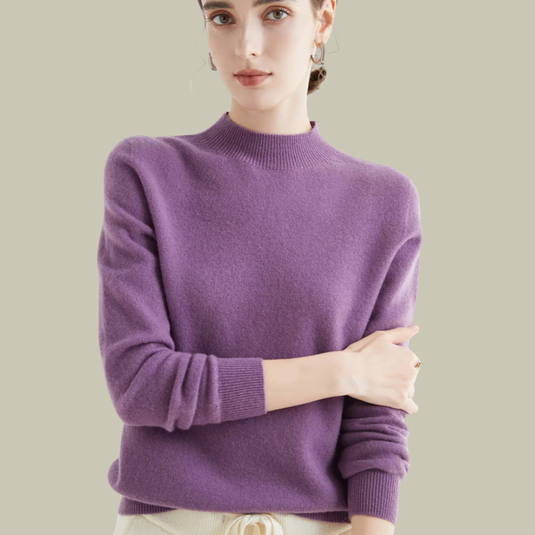 Monika | Damen Rollkragenpullover aus Merinowolle für den Winter