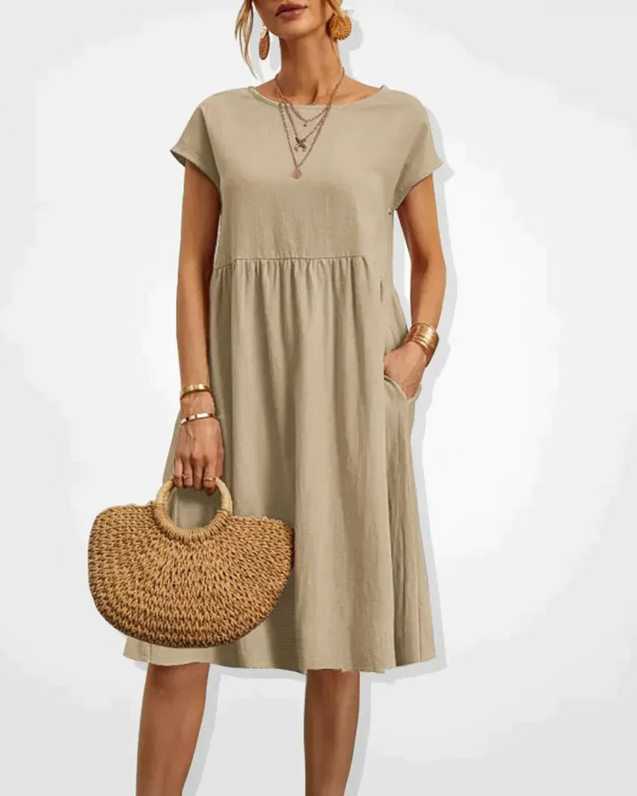 Damen Sommer Italienisches Midi Kleid