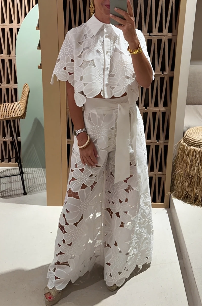 Erica - Stilvolles Set aus lockerem Oberteil und Hose für Damen
