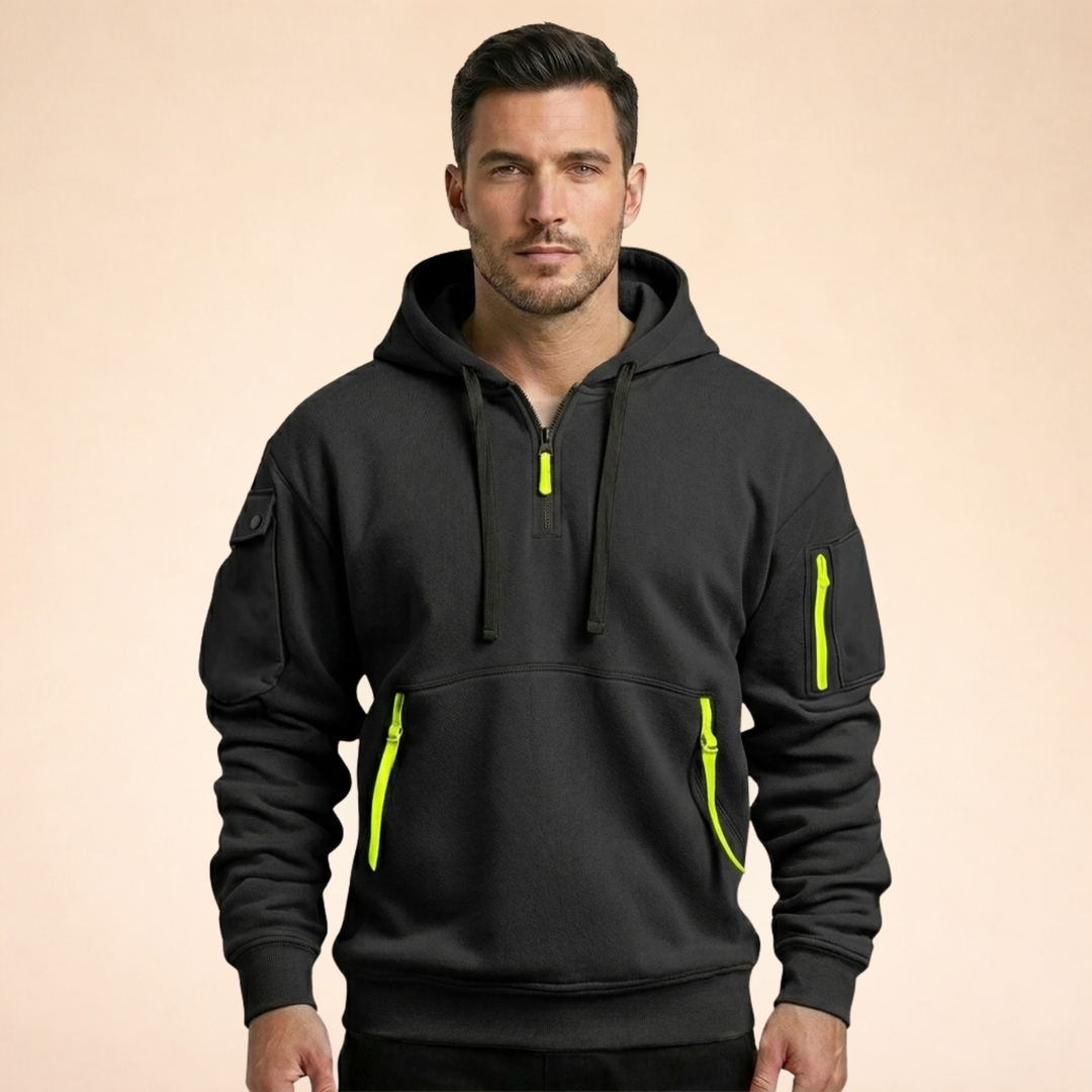 Markus | Moderner Hoodie mit halbem Reißverschluss