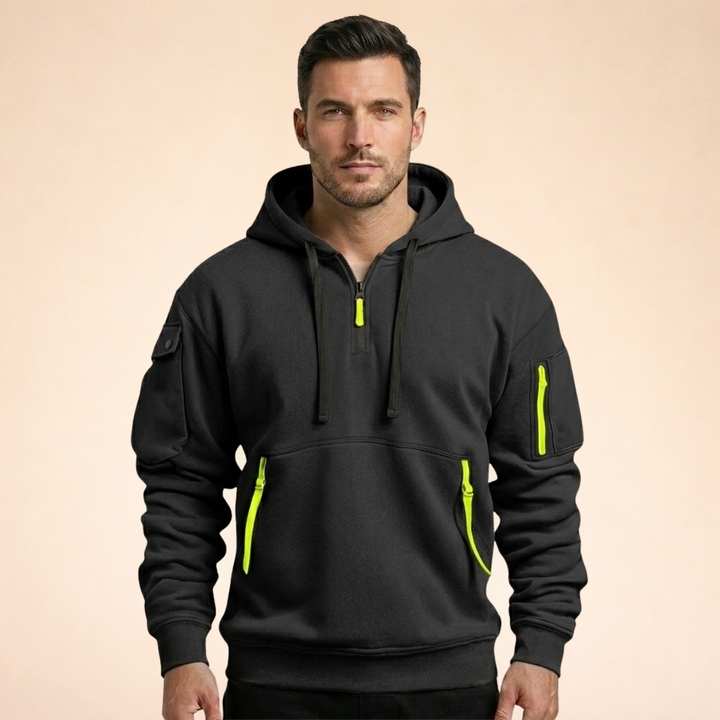 Markus | Moderner Hoodie mit halbem Reißverschluss