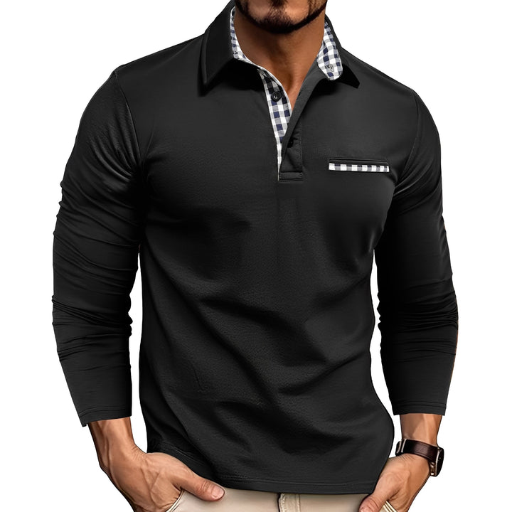 Charel - Stilvolles Herren-Poloshirt mit langen Ärmeln