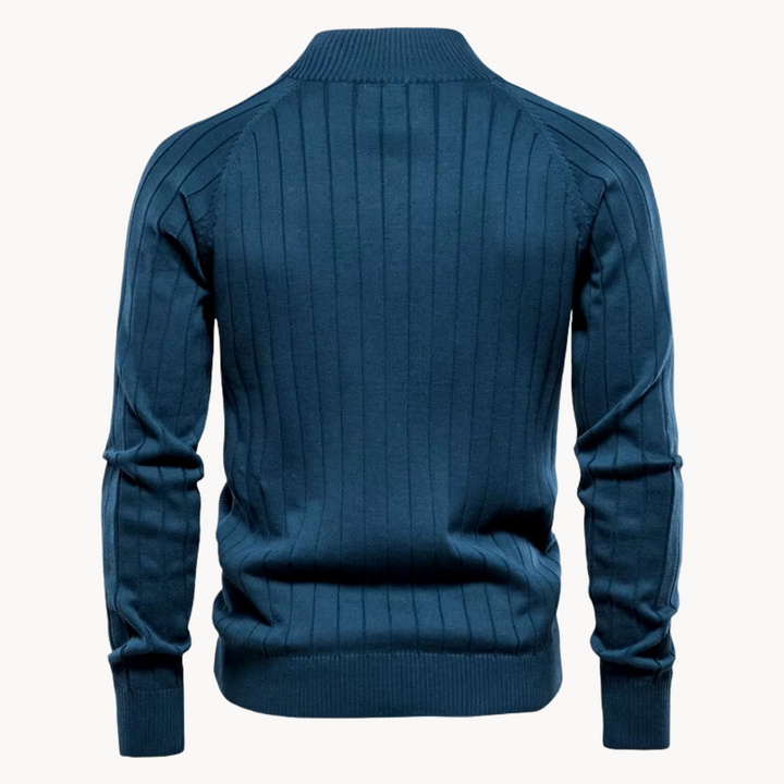 Zip Pullover Jacke | Strukturiertes Design mit Stehkragen