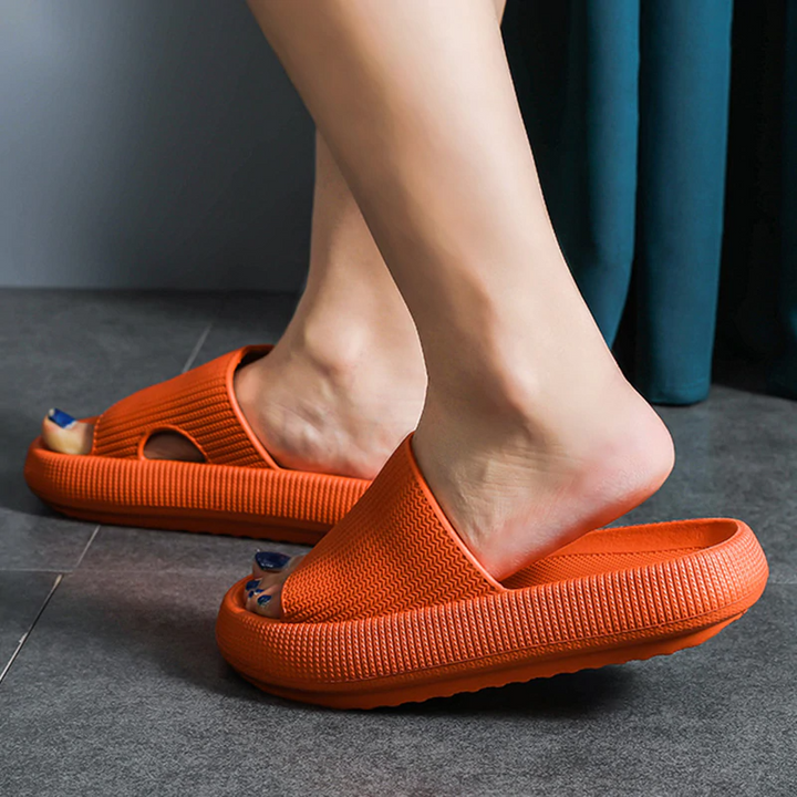 Badslipper für Damen und Herren mit dicker Sohle