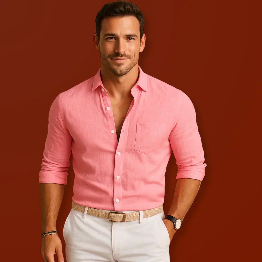 Karl – Classic Linen Shirt for Men - Image 11