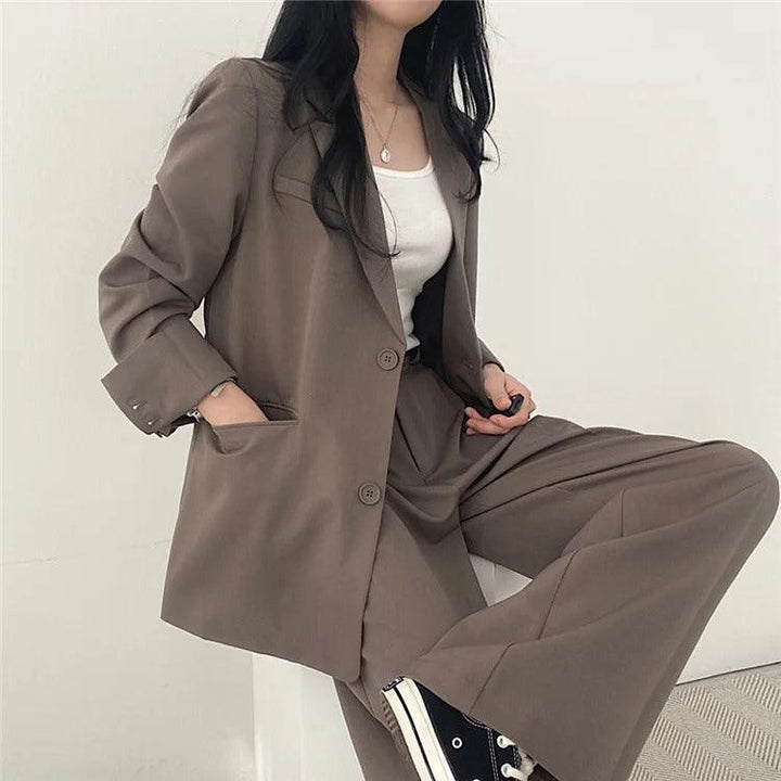Maria | Damen Zweiteiliges Maßgeschneidertes Anzug-Set mit Langem Blazer