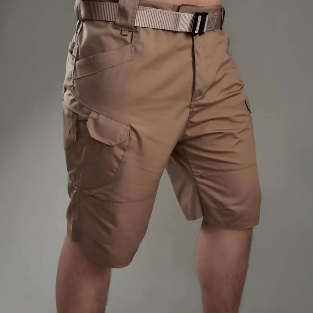 Klaus | Herren Cargo Shorts mit Gürtel, Reißverschluss und Taschen