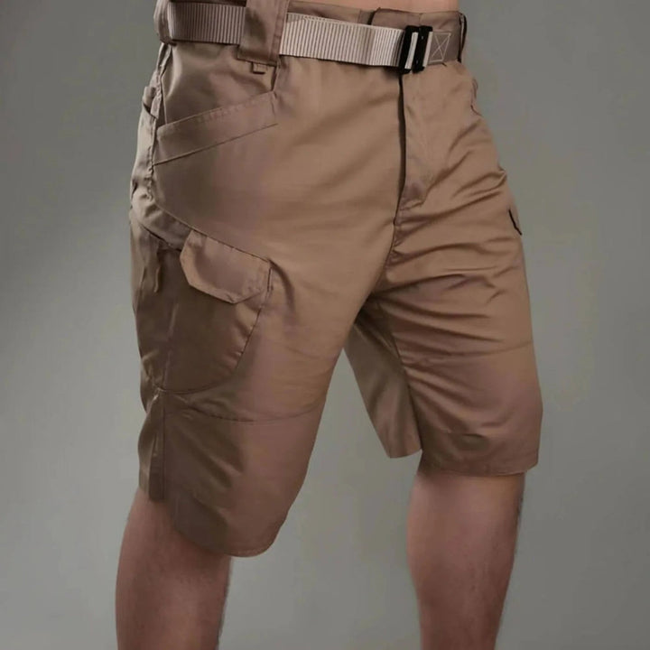 Klaus | Herren Cargo Shorts mit Gürtel, Reißverschluss und Taschen