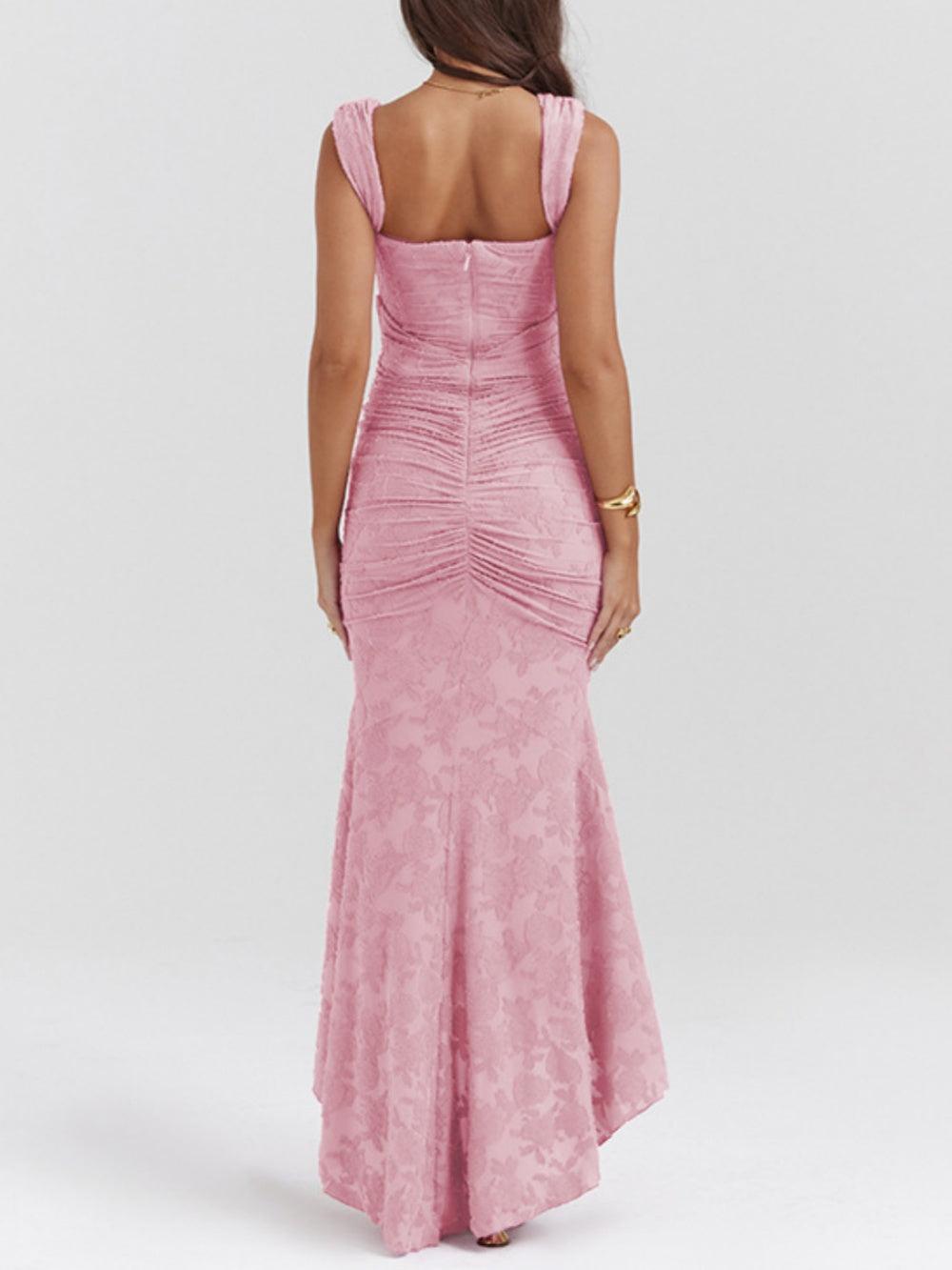 Damen-Maxikleid mit Blumenmuster, ärmellos