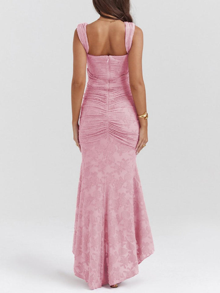 Damen-Maxikleid mit Blumenmuster, ärmellos
