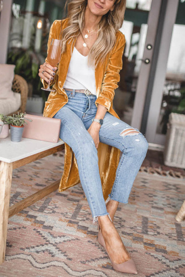 Kimono-Mantel aus Samt für Damen