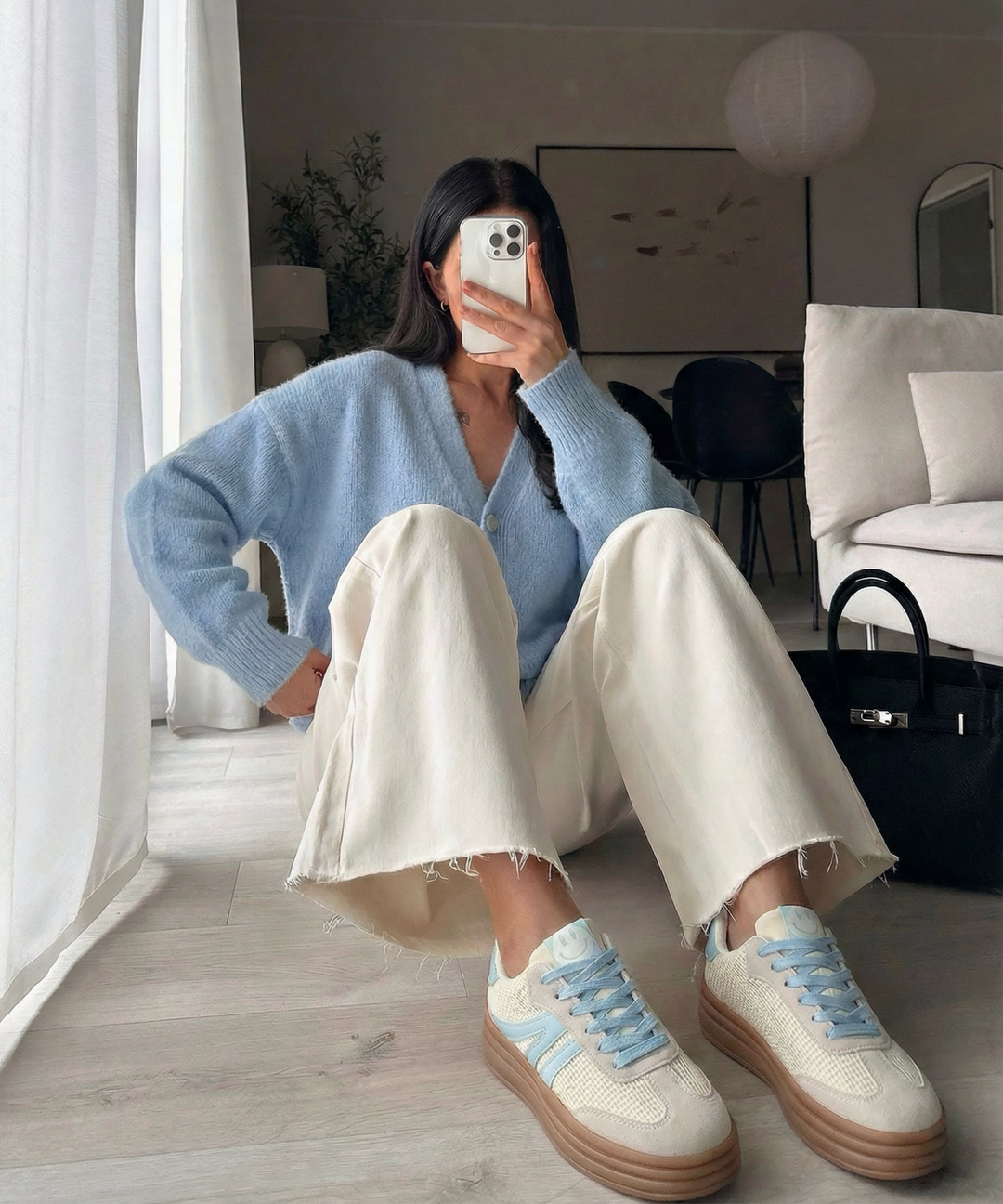 Sneaker Smiley Hellblau Ladypolitan ♡