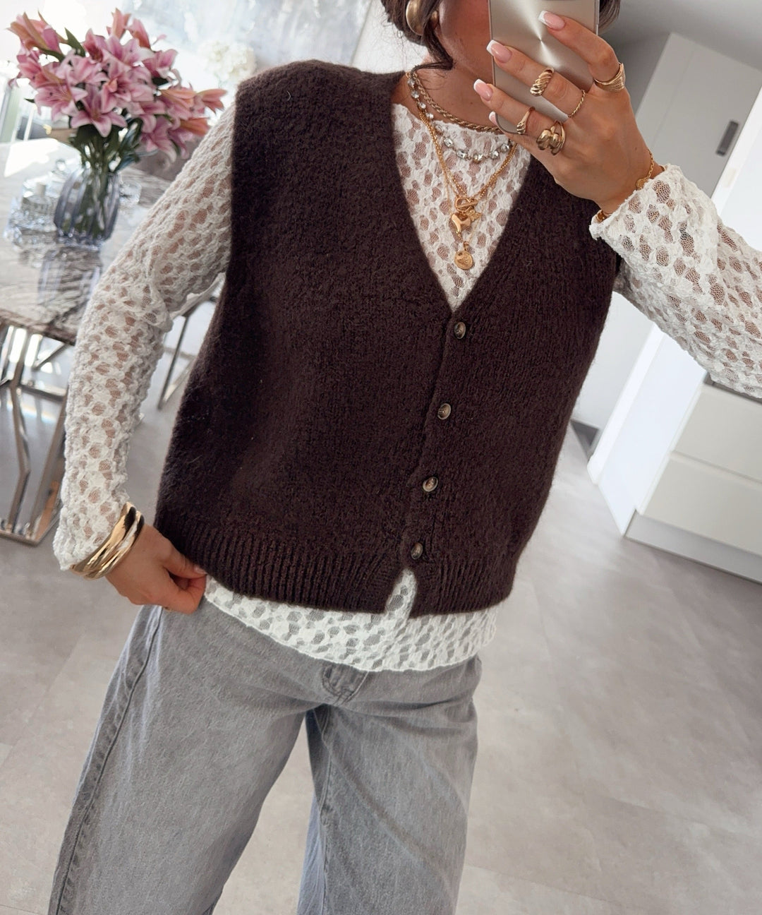 Weste Solin Braun Ladypolitan ♡