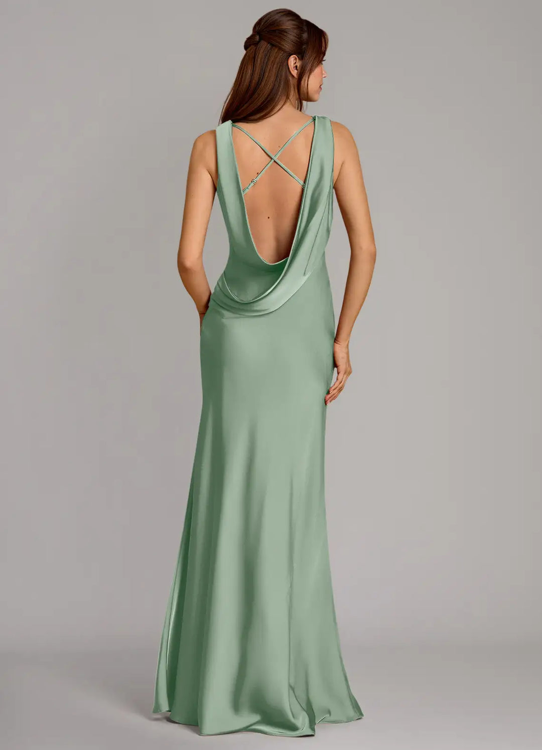 Brautjungfernkleid Meerjungfrau Elastischer Satin