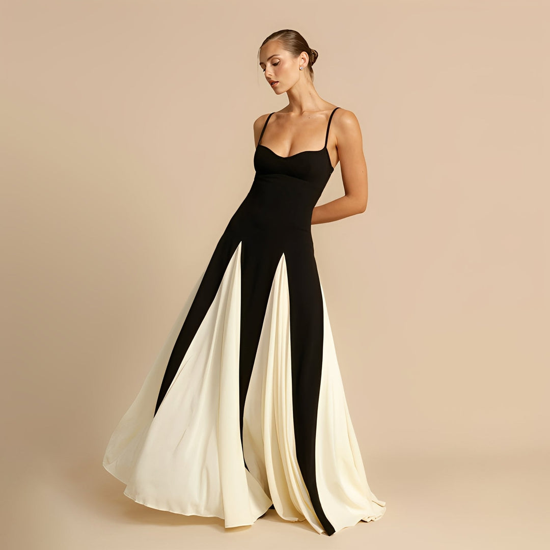 Eloise - Elegantes Kleid mit Schrägstreifen für Damen