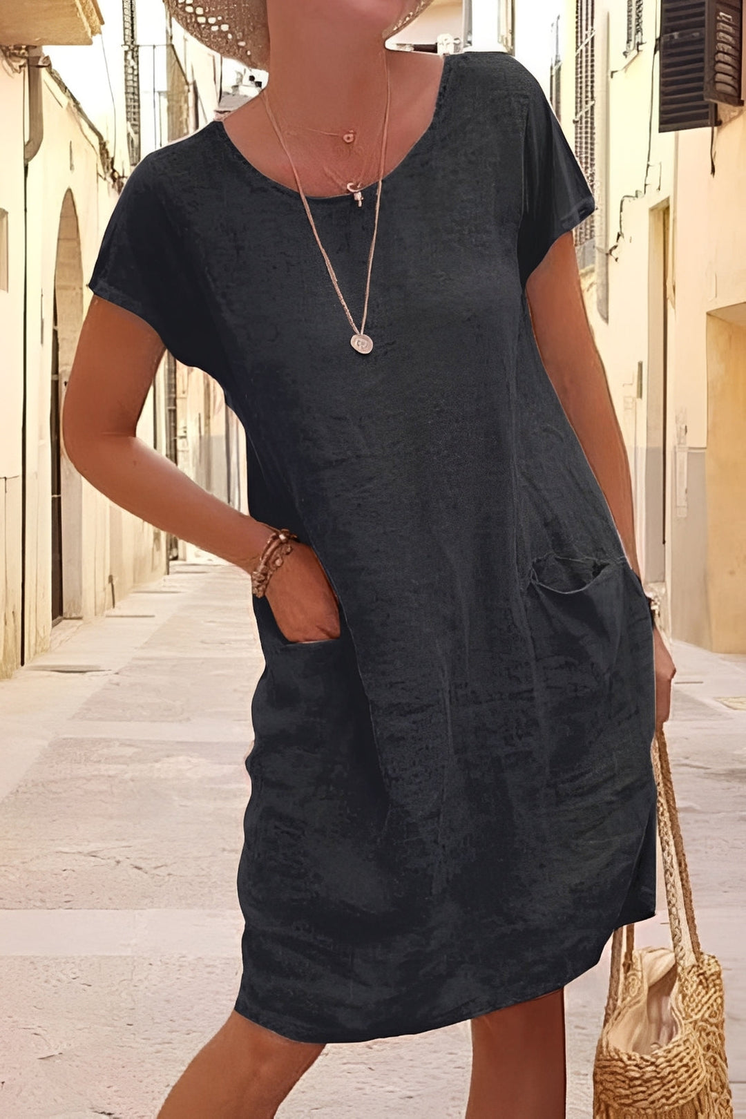 Gabrielle - Lockeres Kurzarmkleid für Damen