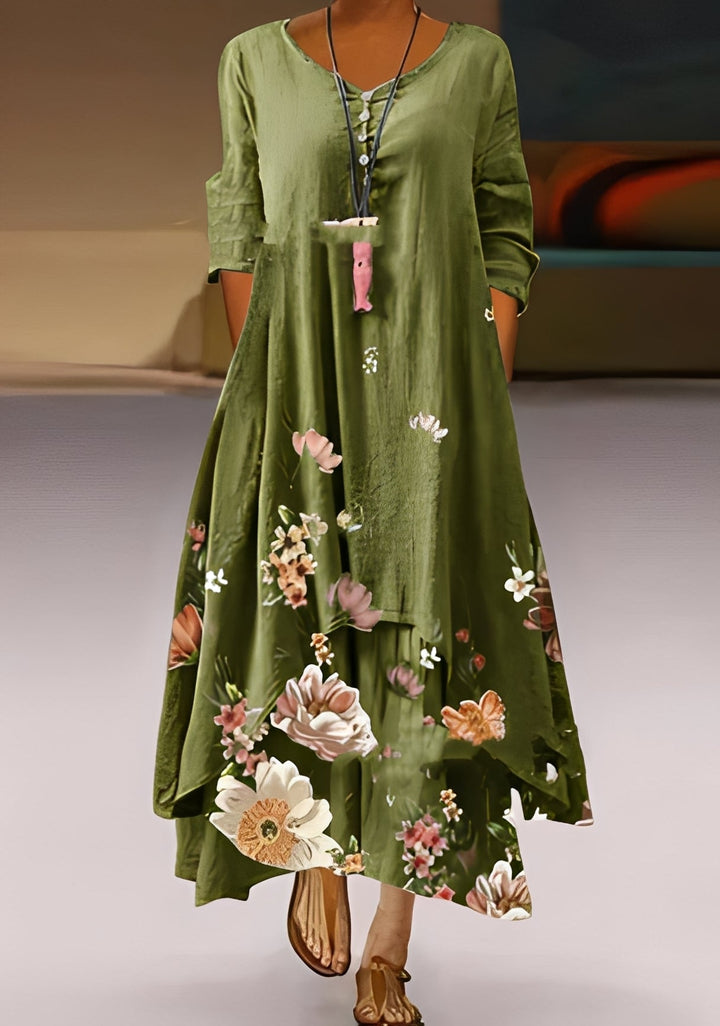 Belle - Elegantes, locker fallendes Damenkleid mit Print