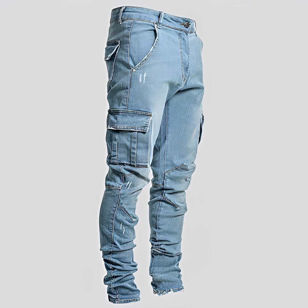 Owen - Lässige Denim-Jeans mit mehreren Taschen für Herren