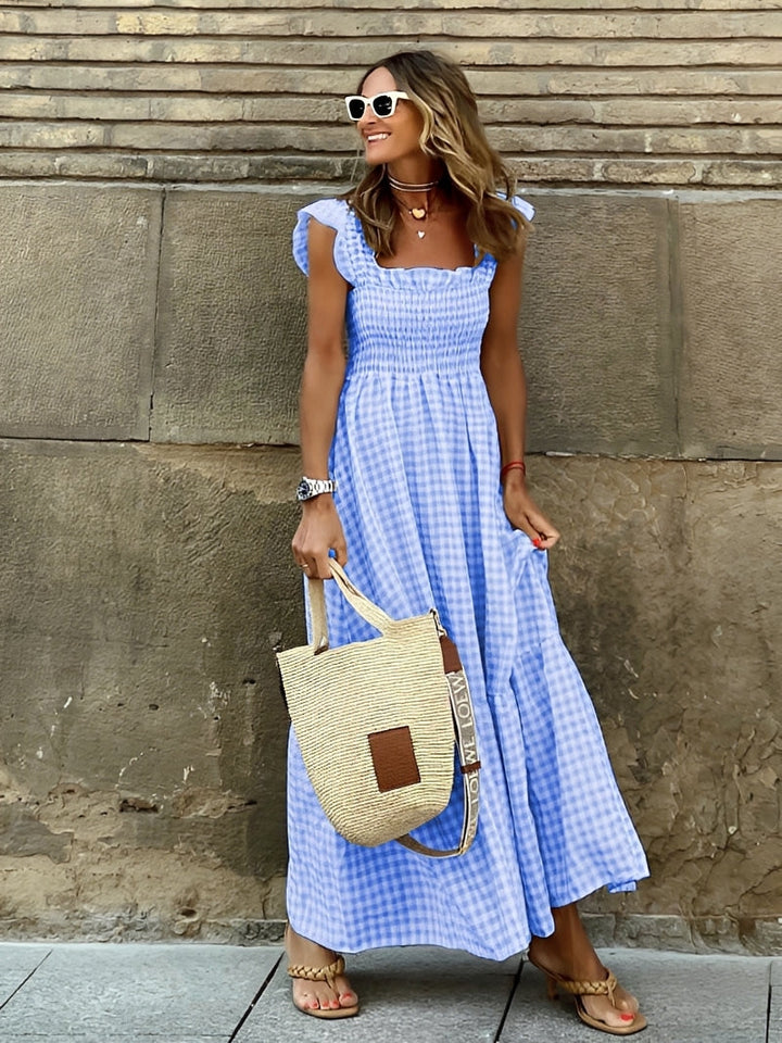 Mollie - Stilvolles Maxikleid mit Mock-Ausschnitt für Damen